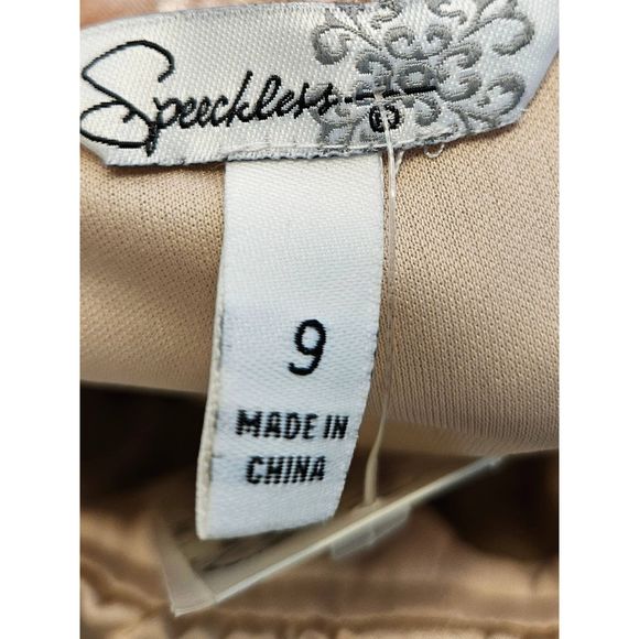 Speechless New w Tags Sparkly Gold Tulle Strapless Dress sz 9 New Years Formal D - Picture 9 of 12